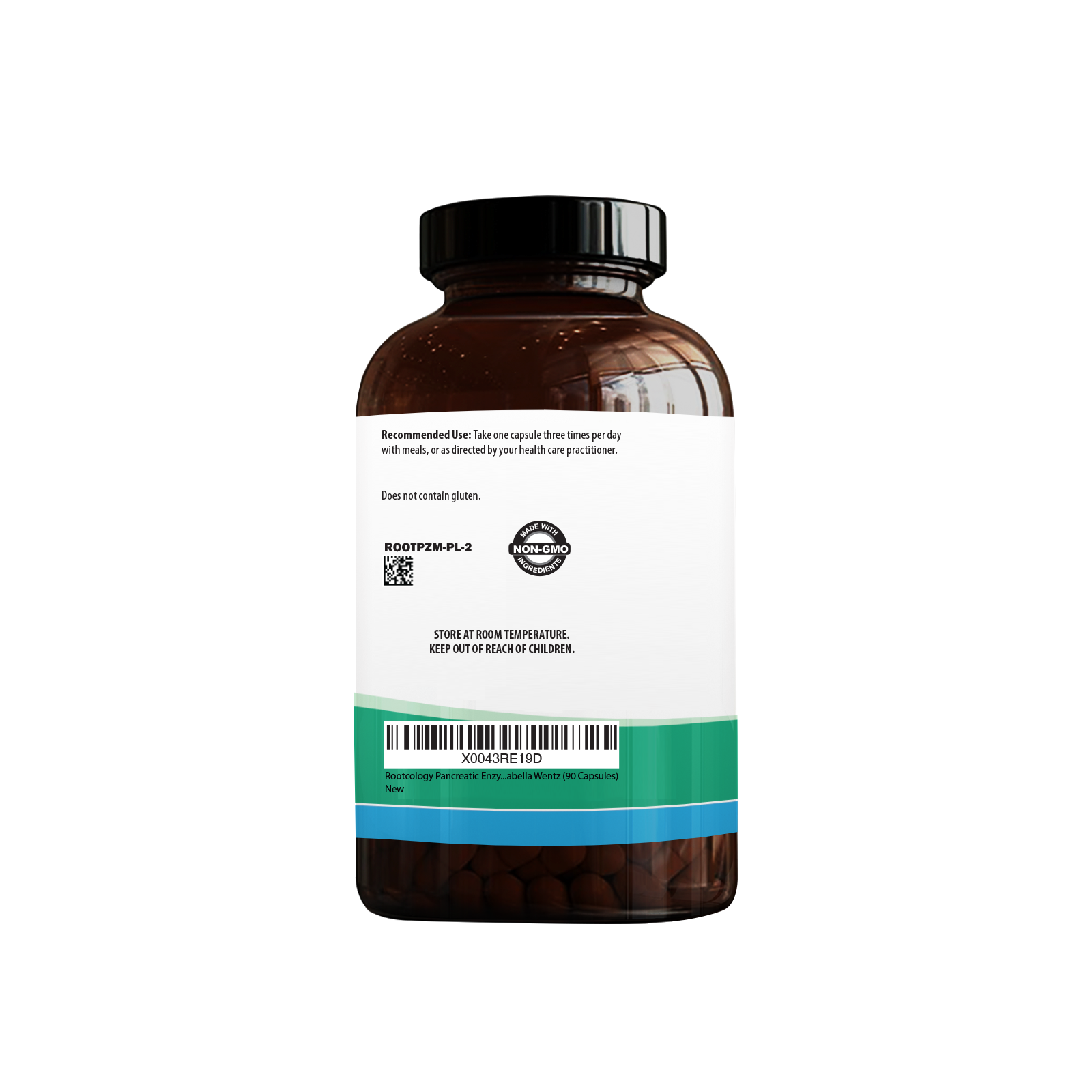 Rootcology Pancreatic Enzymes Supplement Label
