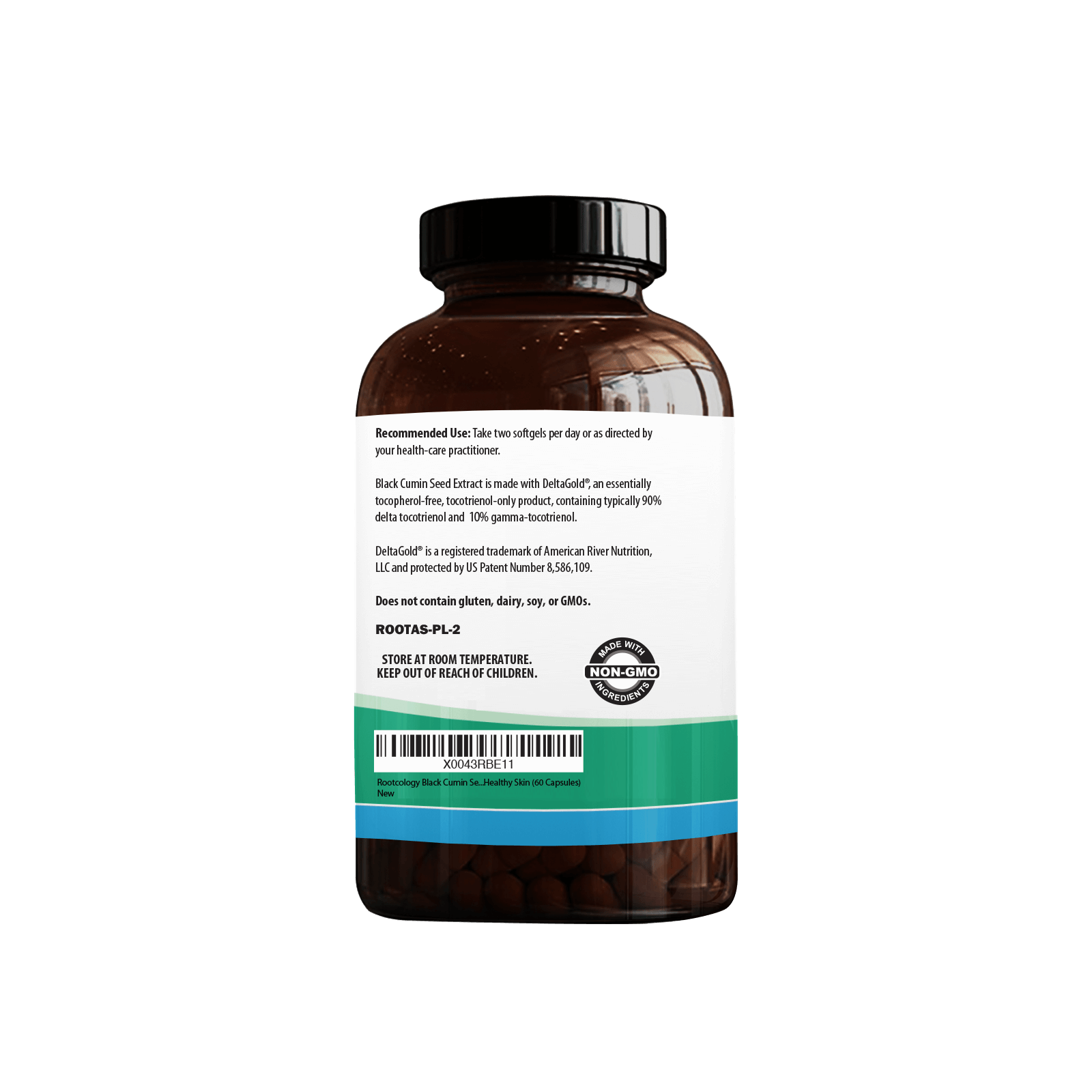 Rootcology Black Cumin Seed Extract Supplement Label