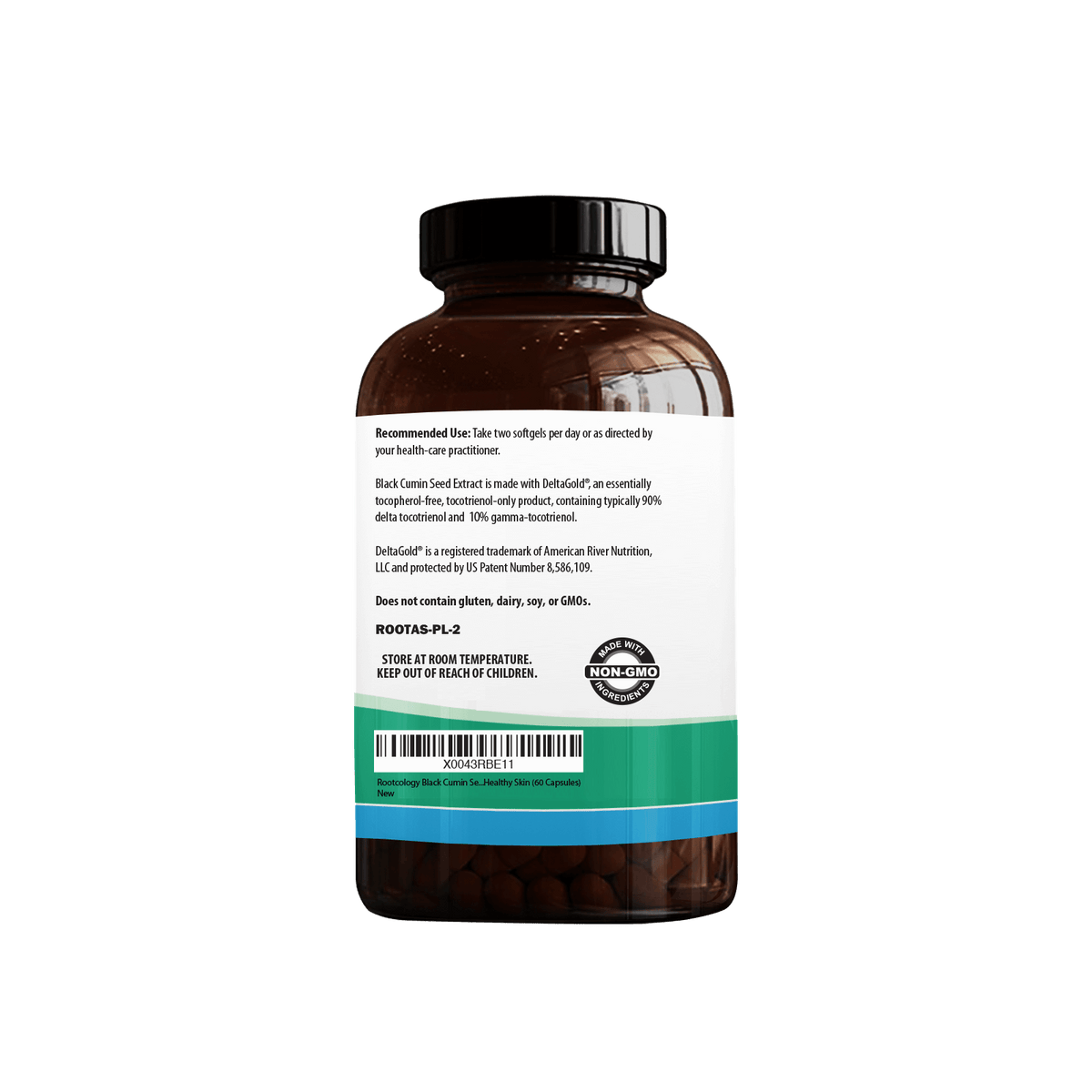 Rootcology Black Cumin Seed Extract Supplement Label