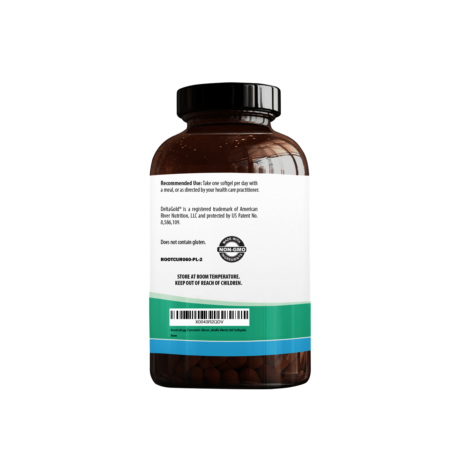 Rootcology Curcumin Supplement Label