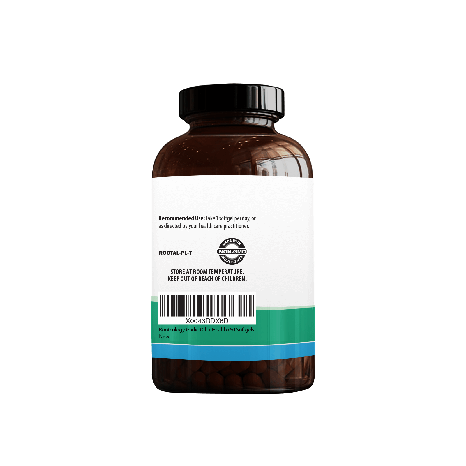 Rootcology Garlic Oil Supplement Label