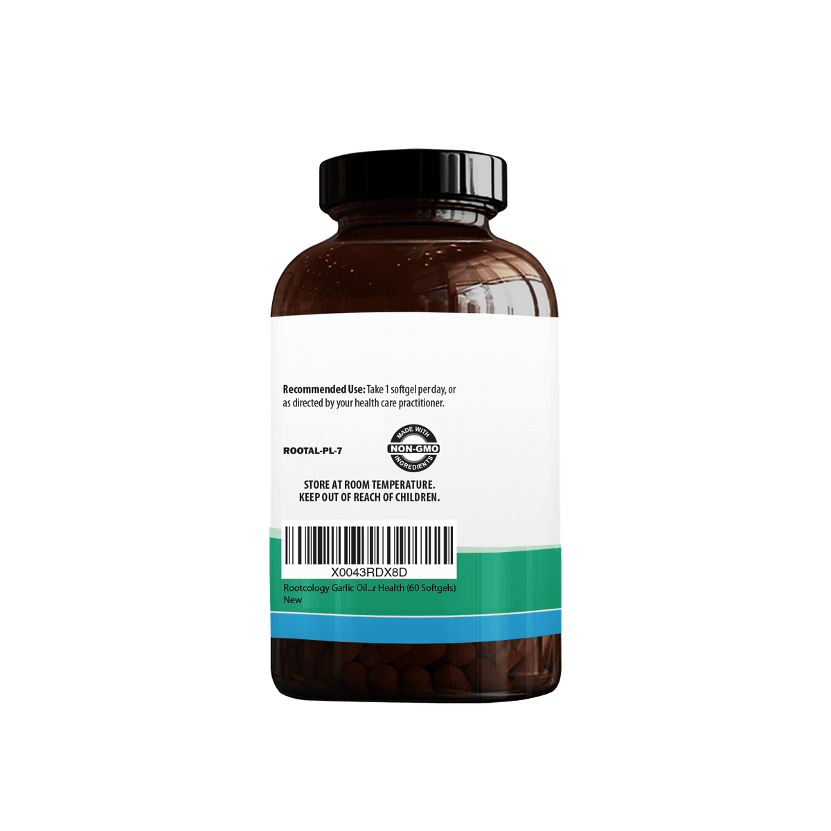 Rootcology Garlic Oil Supplement Label