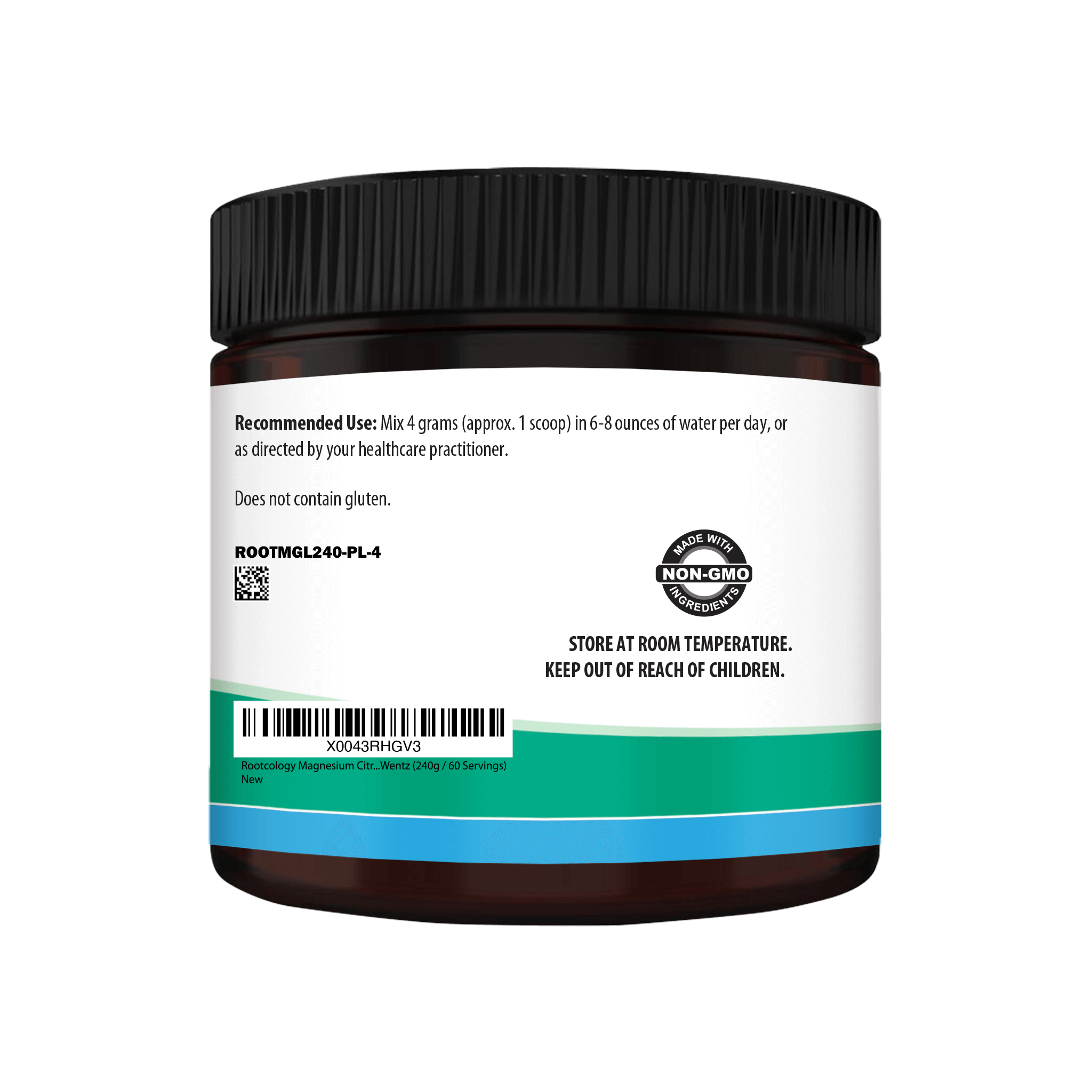 Rootcology Magnesium Supplement Label