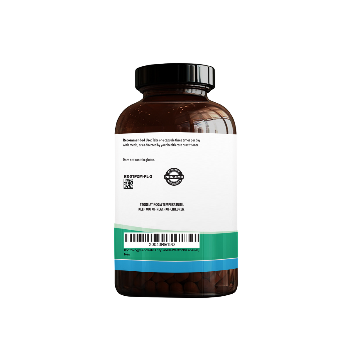 Rootcology Pancreatic Enzymes Supplement Label
