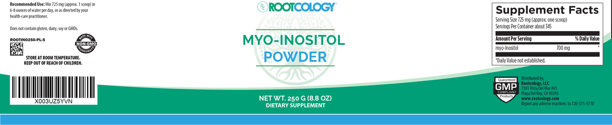 Myo-Inositol Powder - 250 g – Rootcology